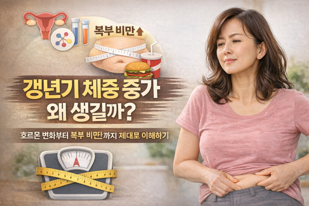 갱년기 체중 증가의 원인과 호르몬 변화, 복부 비만까지 쉽게 이해하고 효과적인 관리 방법을 확인해보세요 🌿