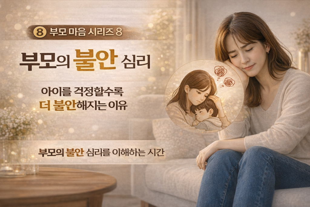 부모의 불안 심리가 왜 커지는지, 아이를 걱정할수록 더 불안해지는 이유를 이해하고 관계를 지키는 방법을 담은 콘텐츠